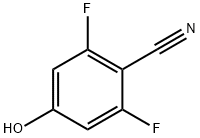2,6-ジフルオロ-4-ヒドロキシベンゾニトリル 化学構造式