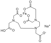 二乙烯三胺五乙酸铁-钠络合物, 12389-75-2, 结构式