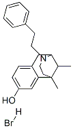 1,2,3,4,5,6-hexahydro-6,11-dimethyl-3-phenethyl-2,6-methano-3-benzazocin-8-ol hydrobromide Struktur