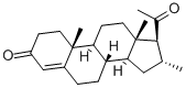 16α-メチルプロゲステロン 化学構造式
