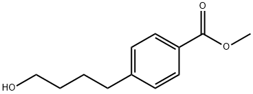 甲基4-(4-羟基丁基)苯甲酸酯, 123910-88-3, 结构式