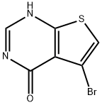 5-溴噻吩并[2,3-D]嘧啶-4(3H)-酮,1239460-83-3,结构式