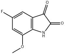 5-氟-7-甲氧基吲哚啉-2,3-二酮 结构式