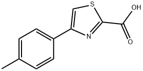 4-(P-トリル)チアゾール-2-カルボン酸 化学構造式