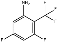 3,5-ジフルオロ-2-(トリフルオロメチル)アニリン 化学構造式
