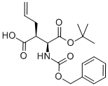 erythro-N-[(Phenylmethoxy)carbonyl]-3-allyl-L-aspartic acid 1-tert-butyl ester Struktur