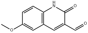 2-ヒドロキシ-6-メトキシキノリン-3-カルブアルデヒド 化学構造式
