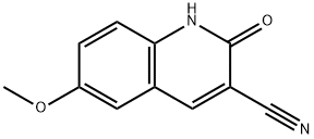 6-METHOXY-2-OXO-1,2-DIHYDRO-QUINOLINE-3-CARBONITRILE, 123990-79-4, 结构式