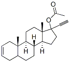 17-ethynylandrost-2-ene-17-ol-17-acetate Struktur