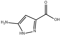 5-アミノ-1H-ピラゾール-3-カルボン酸 化学構造式