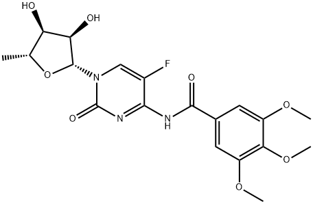 5'-デオキシ-5-フルオロ-N-(3,4,5-トリメトキシベンゾイル)シチジン 化学構造式