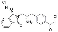 (S)-2-(2-氨基-3-(4-(2-氯乙酰基)苯基)丙基)异二氢吲哚-1,3-二酮盐酸盐, 1240137-75-0, 结构式