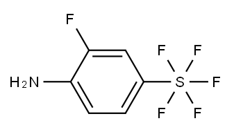 2-Fluoro-4-(pentafluorothio)aniline, 97% Structure