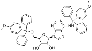 5'-O,N6-BIS-(4-METHOXYTRITYL)-ADENOSINE Structure