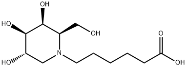 N-5-Carboxypentyl-1-deoxygalactonojirimycin Structure