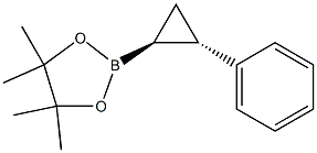 4,4,5,5-四甲基-2-[((1S,2S)-2-苯基环丙基]-1,3,2-二氧杂硼烷, 1240492-43-6, 结构式