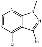 3-溴-4-氯-1-甲基-1H-吡唑并[3,4-D]嘧啶, 1240526-73-1, 结构式