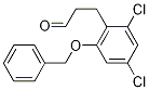 Benzenepropanal, 2,4-dichloro-6-(phenylMethoxy)- Struktur