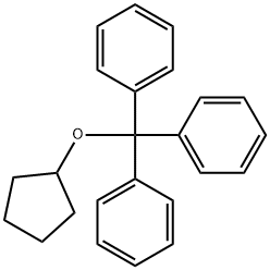 Cyclopentyl(triphenylmethyl) ether Struktur
