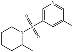 3-fluoro-5-(2-Methylpiperidin-1-ylsulfonyl)pyridine Struktur