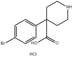 4-(4-BROMOPHENYL)PIPERIDINE-4-CARBONITRILE HYDROCHLORIDE, 1241725-63-2, 结构式