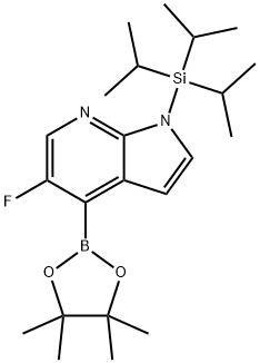 5-Fluoro-4-(4,4,5,5-tetramethyl-1,3,2-dioxaborolan -2-yl)-1-(triisopropylsilyl)-1H-pyrrolo[2,3-b]pyr Structure