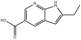 2-Ethyl-1H-pyrrolo[2,3-b]pyridine-5-carboxylic acid Struktur