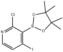 2-Chloro-4-iodo-3-(4,4,5,5-tetramethyl-1,3,2-dioxaborolan-2-yl)pyridine Structure