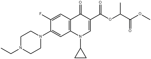 3-Quinolinecarboxylic acid, 1-cyclopropyl-7-(4-ethyl-1-piperazinyl)-6-fluoro-1,4-dihydro-4-oxo-, 2-Methoxy-1-Methyl-2-oxoethyl ester|