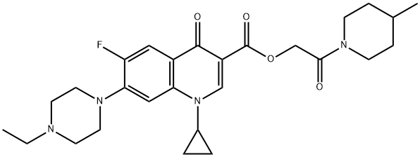 1241986-28-6 3-Quinolinecarboxylic acid, 1-cyclopropyl-7-(4-ethyl-1-piperazinyl)-6-fluoro-1,4-dihydro-4-oxo-, 2-(4-Methyl-1-piperidinyl)-2-oxoethyl ester