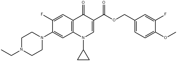 3-Quinolinecarboxylic acid, 1-cyclopropyl-7-(4-ethyl-1-piperazinyl)-6-fluoro-1,4-dihydro-4-oxo-, (3-fluoro-4-Methoxyphenyl)Methyl ester|