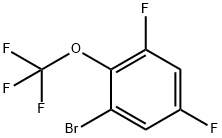 1-ブロモ-3,5-ジフルオロ-2-(トリフルオロメトキシ)ベンゼン 化学構造式