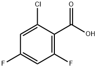 2-クロロ-4,6-ジフルオロ安息香酸 化学構造式