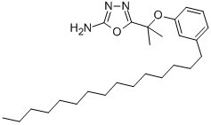 1,3,4-Oxadiazol-2-amine, 5-(1-methyl-1-(3-pentadecylphenoxy)ethyl)-|