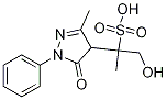 4,5-ジヒドロ-Α-(ヒドロキシメチル)-Α,3-ジメチル-5-オキソ-1-フェニル-1H-ピラゾール-4-メタンスルホン酸 化学構造式