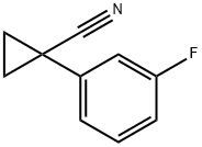 1-(3-フルオロフェニル)シクロプロパンカルボニトリル 化学構造式