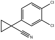1-(3,4-二氯苯基)环丙烷甲腈 结构式