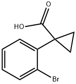 1-(2-ブロモフェニル)シクロプロパン-1-カルボン酸 化学構造式