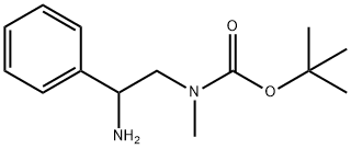 (S)-tert-butyl 2-amino-2-phenylethyl(methyl)carbamate Structure
