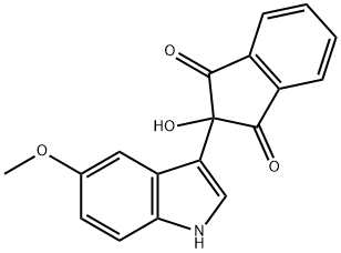 2-Hydroxy-2-(5-methoxy-1H-indol-3-yl)-indan-1,3-dione Structure
