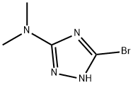 3-ブロモ-N,N-ジメチル-1H-1,2,4-トリアゾール-5-アミン 化学構造式