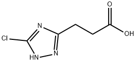 3-(3-クロロ-1H-1,2,4-トリアゾール-5-イル)プロパン酸 化学構造式