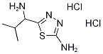 5-(1-アミノ-2-メチルプロピル)-1,3,4-チアジアゾール-2-アミン二塩酸塩 化学構造式