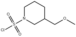 3-(メトキシメチル)-1-ピペリジンスルホニルクロリド 化学構造式