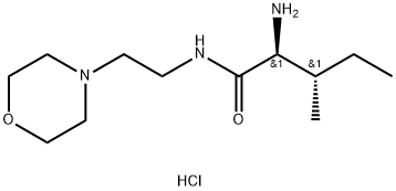 (2S,3S)-2-アミノ-3-メチル-N-[2-(4-モルホリニル)エチル]ペンタンアミド塩酸塩 化学構造式