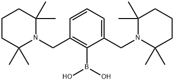 2,6-ビス[(2,2,6,6-テトラメチル-1-ピペリジニル)メチル]フェニルボロン酸 化学構造式