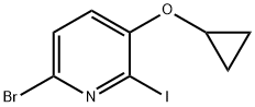 Pyridine, 6-bromo-3-(cyclopropyloxy)-2-iodo- Struktur