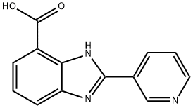 2-(3-吡啶基)-1H-苯并咪唑-7-羧酸, 124340-89-2, 结构式