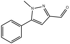 1-メチル-5-フェニル-1H-ピラゾール-3-カルバルデヒド 化学構造式