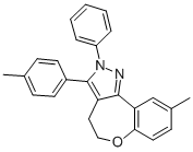 2H-(1)Benzoxepino(5,4-c)pyrazole, 4,5-dihydro-9-methyl-3-(4-methylphen yl)-2-phenyl- Struktur